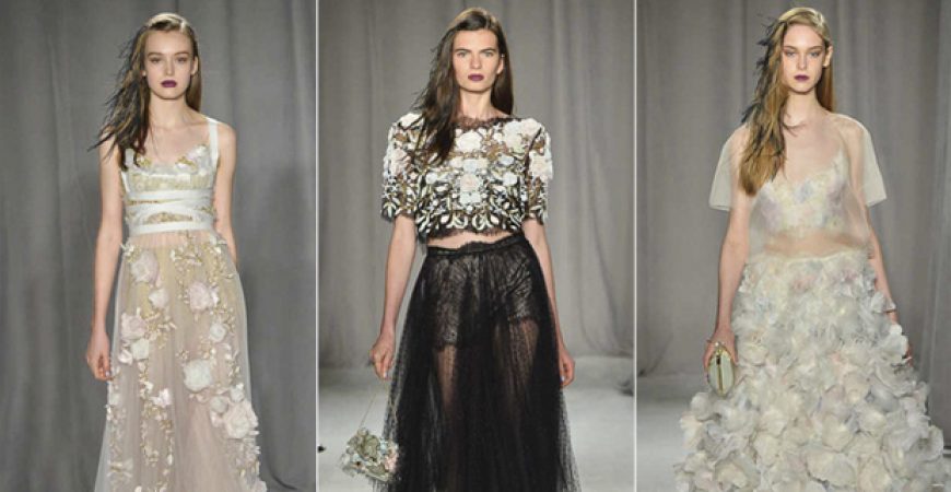 O desfile de Spring 2014 da Marchesa