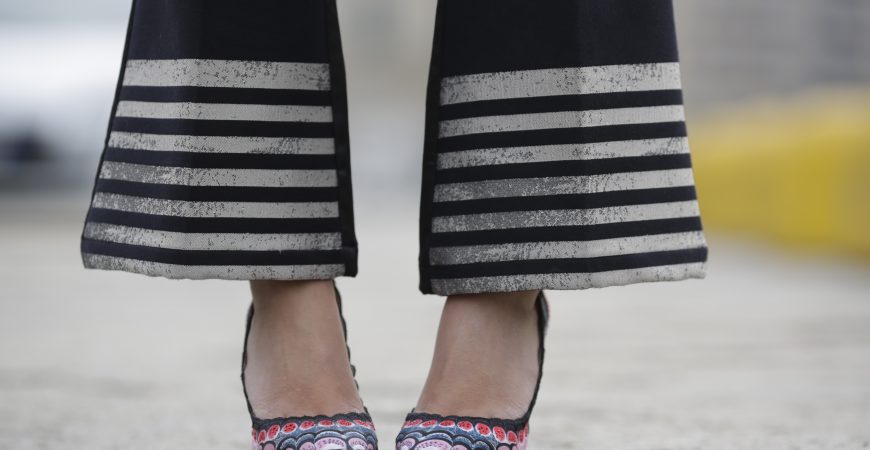 Look do dia: Calça Listrada – Milão Fashion Week AW16